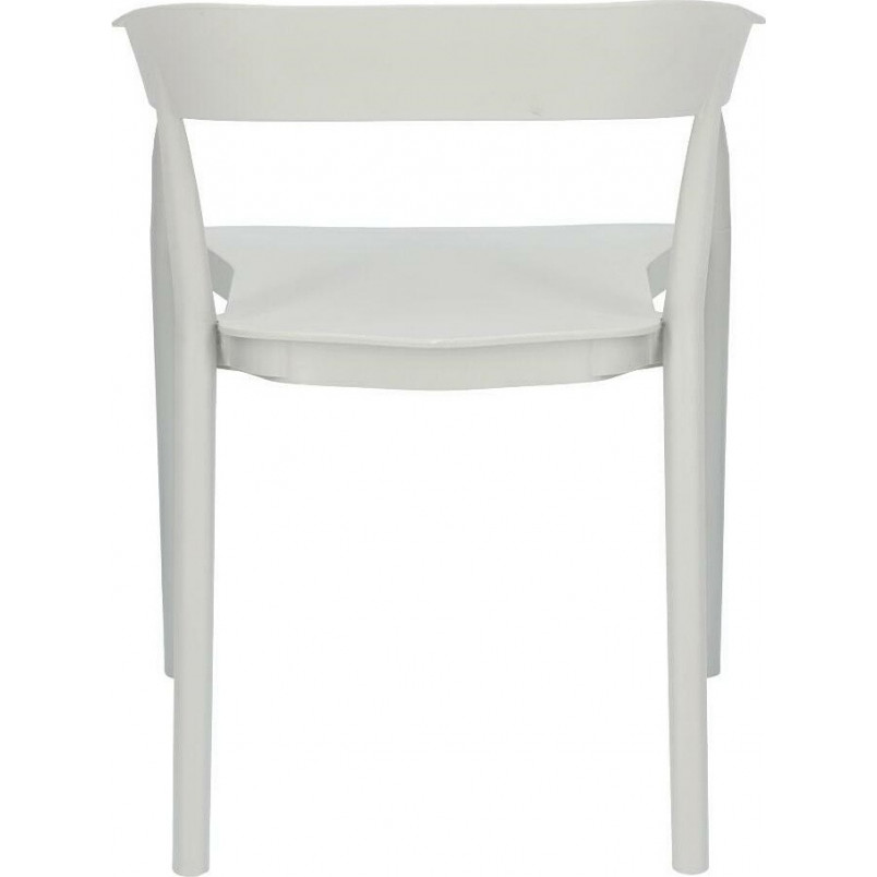 Krzesło plastikowe z podłokietnikami Bow szare marki Intesi