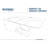 Stół rozkładany szklany Armani 160x90 Biały mat marki Signal