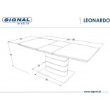 Stół rozkładany na jednej nodze Leonardo 140x80 biały marki Signal