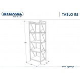Regał industrialny z półkami Tablo R5 ciemny brąz marki Signal