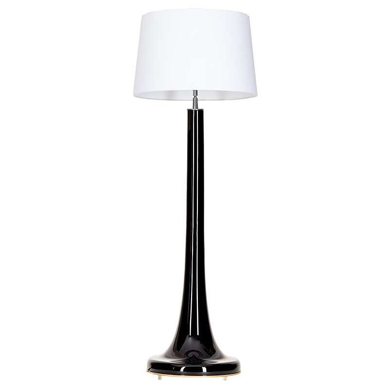 Lampa podłogowa szklana glamour Zürich Black Biała marki 4Concepts