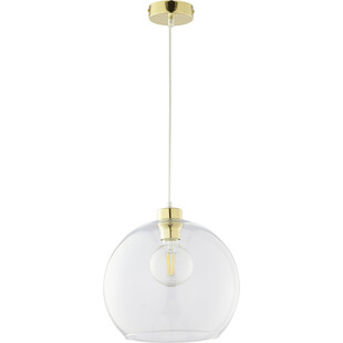 Lampa szklana wisząca kula Cubus 30 przezroczysto-złota  TK Lighting