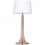 Lampa stołowa szklana Lozanna Transparent Copper Biała marki 4Concept