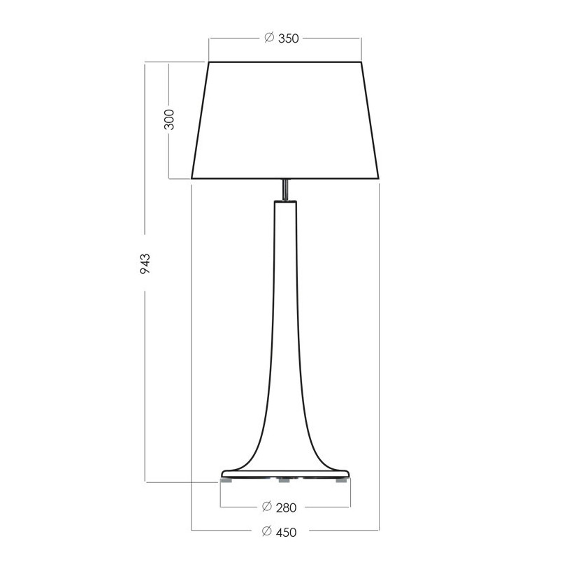 Lampa stołowa szklana Lozanna Transparent Copper Biała marki 4Concept