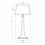 Lampa stołowa szklana Lozanna Transparent Copper Biała marki 4Concept