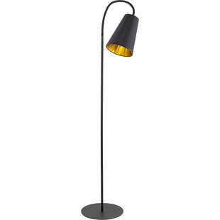 Lampa podłogowa regulowana z abażurem Wire czarno-złota marki TK Lighting	