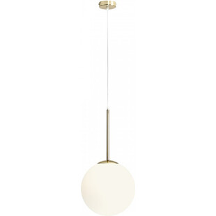 Lampa wisząca szklana kula Bosso 30 biało-złota marki Aldex