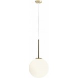 Lampa wisząca szklana kula Bosso 30 biało-złota marki Aldex