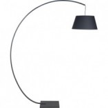 Lampa łukowa podłogowa z abażurem Celia czarna marki MaxLight