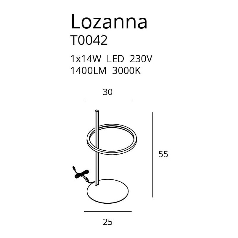 Lampa stołowa glamour Lozanna LED złota marki MaxLight
