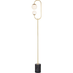 Lampa podłogowa szklana glamour Toro LED biało-złota marki MaxLight