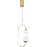 Lampa wisząca szklana podwójna glamour Toro LED złota marki MaxLight