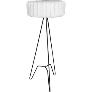 Lampa podłogowa trójnóg z abażurem Tripod II biało-czarna marki MaxLight
