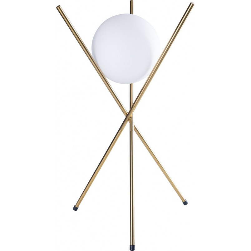 Lampa stołowa szklana kula glamour Xena biało-złota marki MaxLight