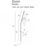 Stylizowany Kinkiet wiszący designerski Zoom LED czarny marki MaxLight