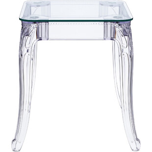 Stół szklany designerski Ghost 62x62 przezroczysty