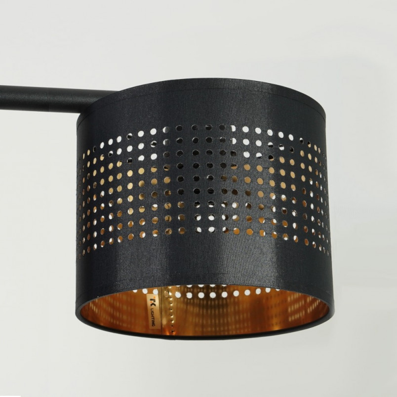 Lampa wisząca ażurowa z abażurami Tago 95 czarno-złota marki TK Lighting