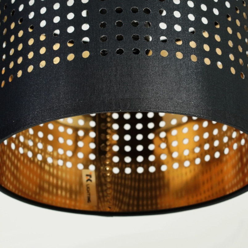 Lampa wisząca ażurowa z abażurami Tago 95 czarno-złota marki TK Lighting