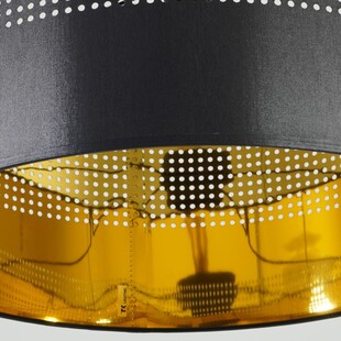 Lampa wisząca okrągła ażurowa Tago 50 czarno-złota marki TK Lighting