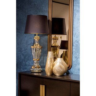 Lampa stołowa szklana glamour Roma Gold Czarna marki 4Concept