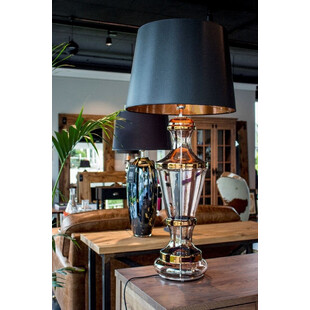 Lampa stołowa szklana glamour Roma Copper Czarna marki 4Concept