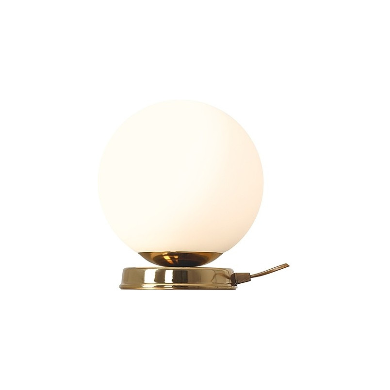 Lampa stołowa szklana kula Ball Gold 20 biało-złota marki Aldex