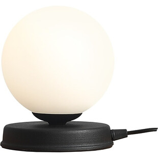 Lampa stołowa szklana kula Ball Black 14 biało-czarna marki Aldex