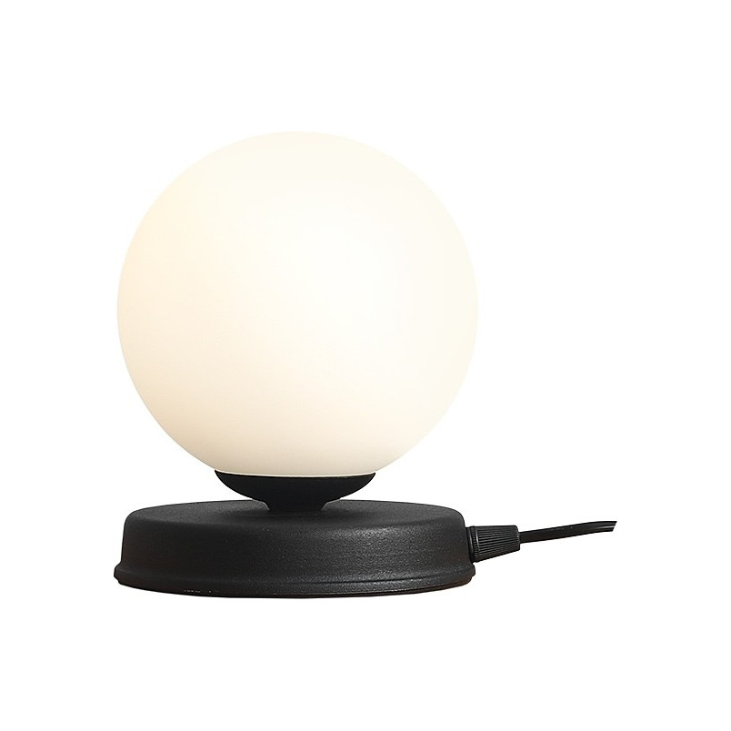 Lampa stołowa szklana kula Ball Black 14 biało-czarna marki Aldex