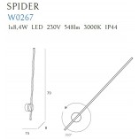 Kinkiet minimalistyczny łazienkowy Spider LED czarny marki MaxLight