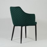 Krzesło welurowe z podłokietnikami Astor Velvet zielony marki Signal