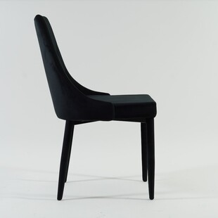 Krzesło welurowe pikowane Trix Velvet czarne marki Signal