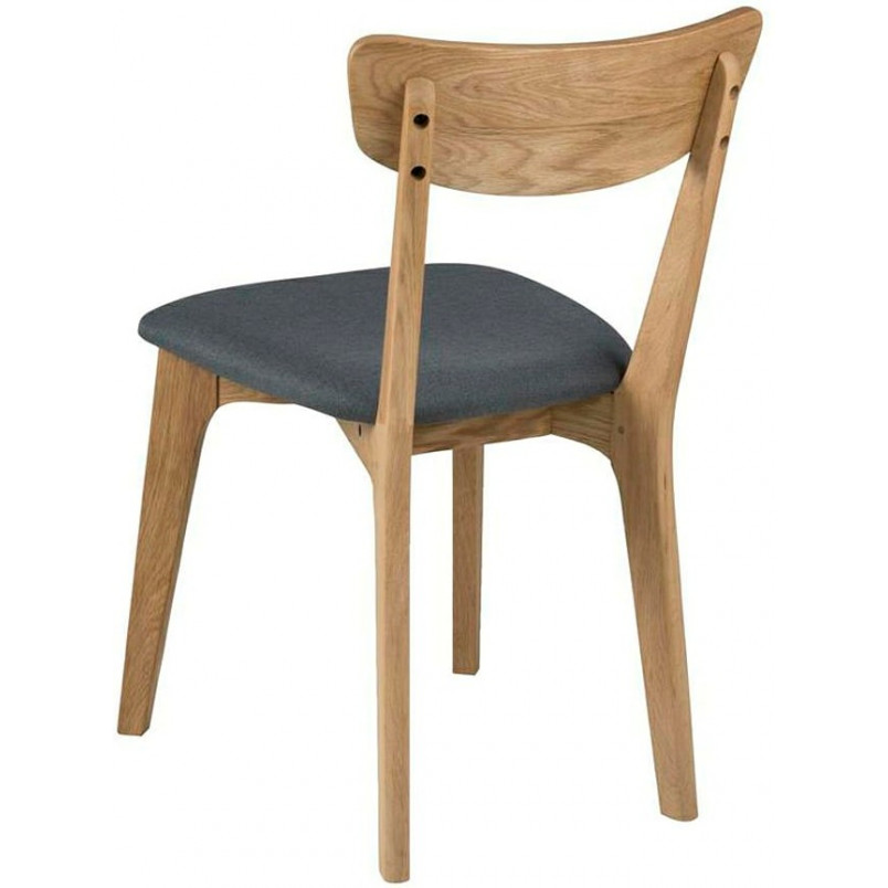 Krzesło drewniane tapicerowane Taxi dąb/szary marki Actona