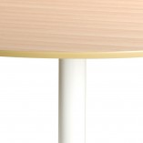 Stół okrągły na jednej nodze Ibiza 110 dąb/biały marki Actona