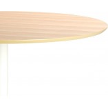 Stół okrągły na jednej nodze Ibiza 110 dąb/biały marki Actona