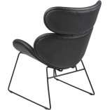 Fotel wypoczynkowy z eksoskóry Cazar Eco Leather czarny marki Actona