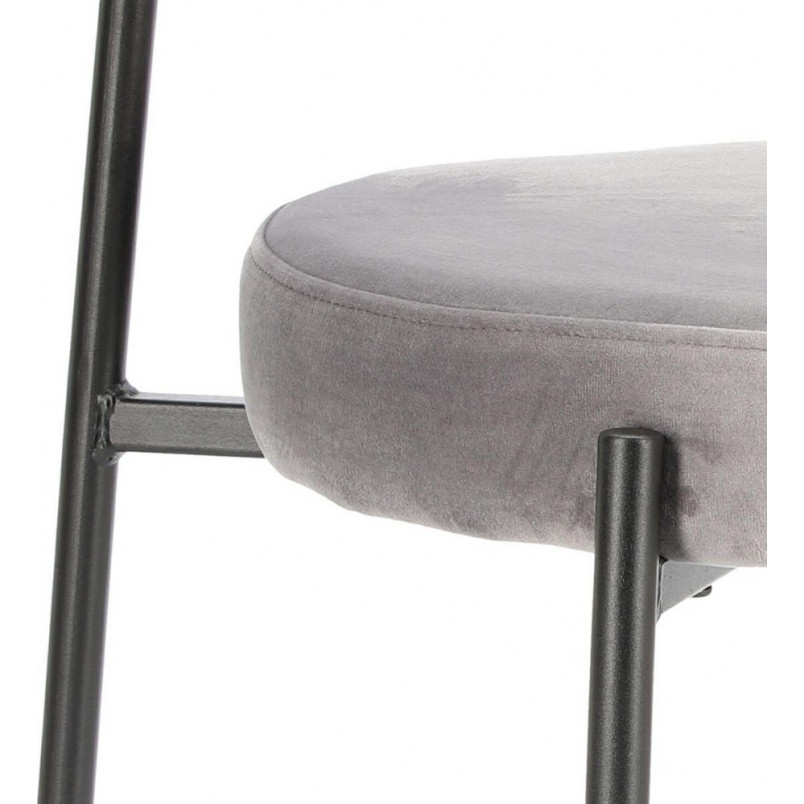 Krzesło welurowe Camile Velvet szare marki Intesi