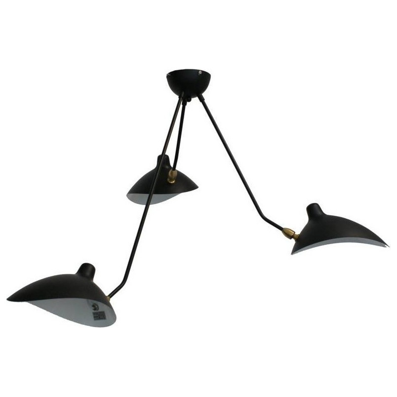 Lampa sufitowa na wysięgnikach potrójna Crane czarna marki Step Into Design