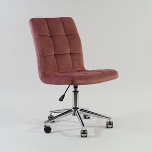 Krzesło biurowe welurowe Q-020 Velvet antyczny róż marki Signal
