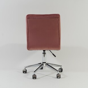 Krzesło biurowe welurowe Q-020 Velvet antyczny róż marki Signal