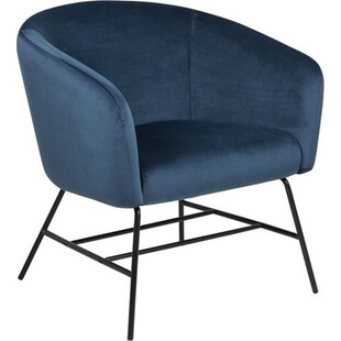 Fotel welurowy Ramsey VIC niebieski marki Actona