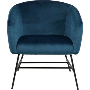Fotel welurowy Ramsey VIC niebieski marki Actona