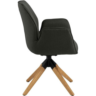 Krzesło obrotowe tapicerowane Aura Wood ciemne szare marki Actona