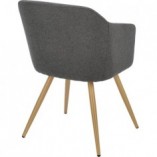 Krzesło tapicerowane fotelowe Molto ciemne szare marki Intesi