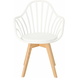 Krzesło ażurowe z podłokietnikami Sirena białe marki Intesi