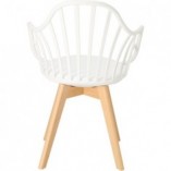 Krzesło ażurowe z podłokietnikami Sirena białe marki Intesi