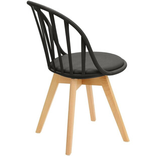 Krzesło ażurowe z tworzywa Sirena czarne marki Intesi