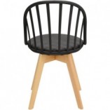 Krzesło ażurowe z tworzywa Sirena czarne marki Intesi