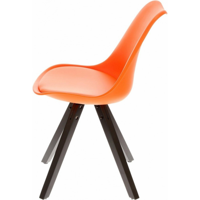 Krzesło z tworzywa Norden Star Square Black pomarańczowe marki Intesi
