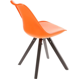 Krzesło z tworzywa Norden Star Square Black pomarańczowe marki Intesi