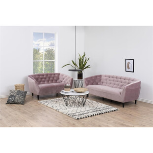 Pikowana sofa welurowa 2 os. Ria Vic 150 różowa marki Actona